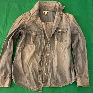 Light blue denim button up shirt!